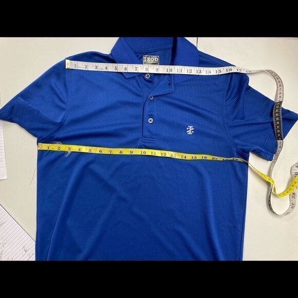 IZOD,Blue Men’s Golf Shirt,Sz Small, Short Sleeves - Picture 3 of 13